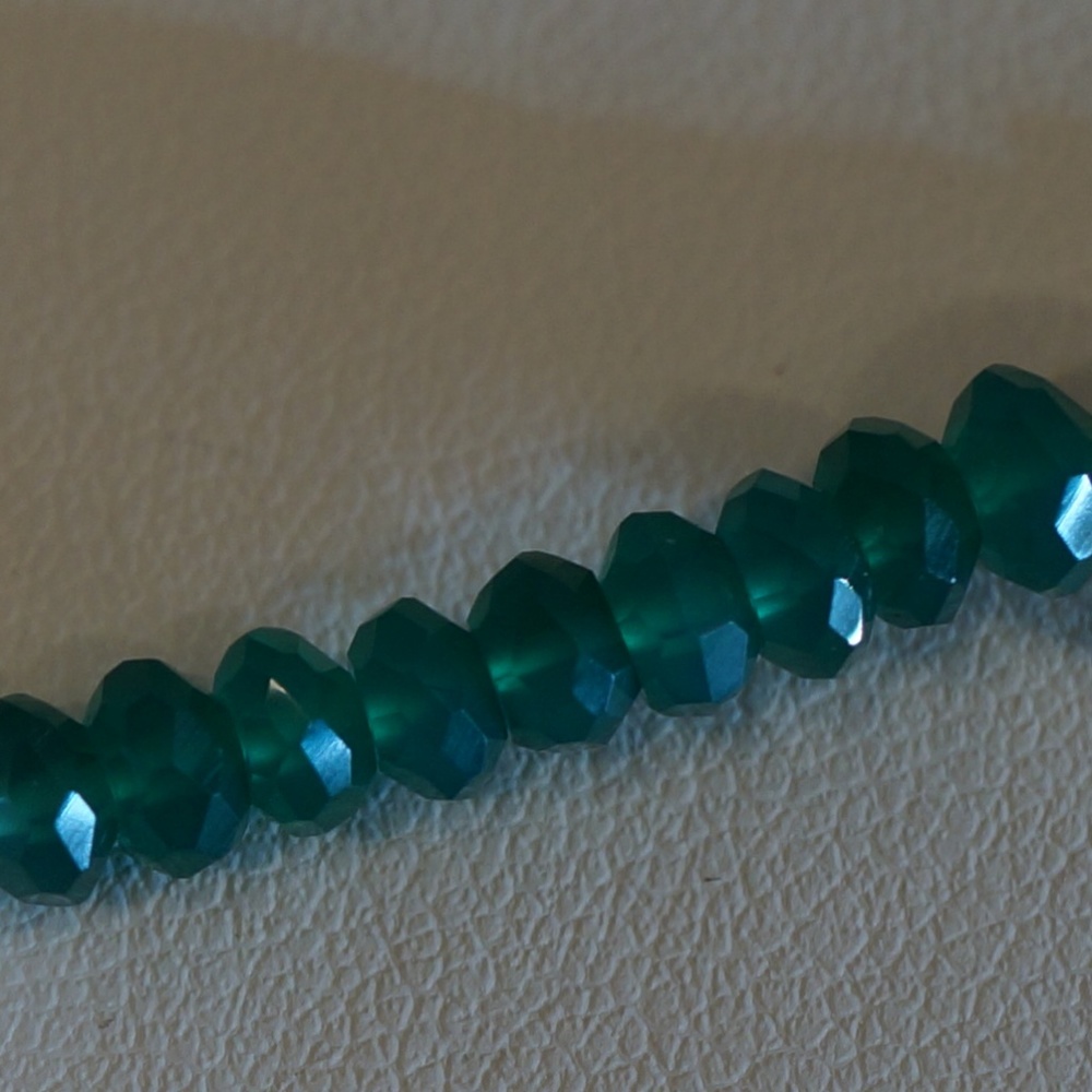18.5" Genuine Akoya Pearl & Emerald Bead Necklace - Picture 5 of 7